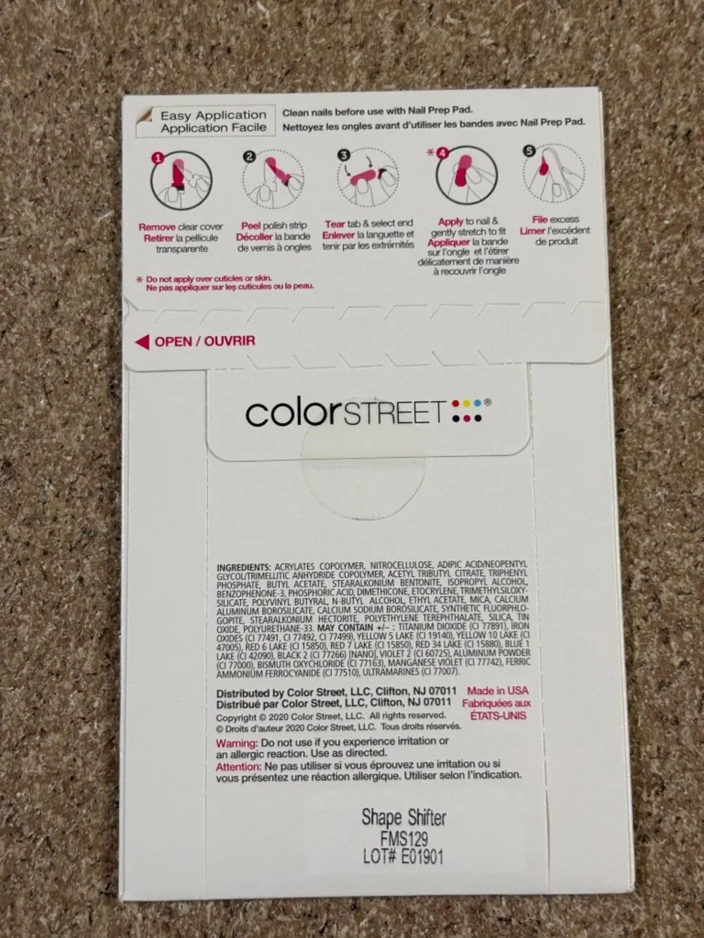 Color Street 100% Real Nail Polish Strips 5ct (16 long-lasting strips each) #2
